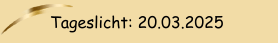 Tageslicht: 20.03.2025