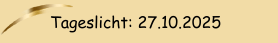 Tageslicht: 27.10.2025