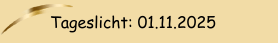 Tageslicht: 01.11.2025