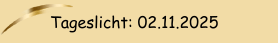 Tageslicht: 01.11.2025