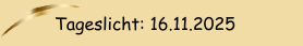 Tageslicht: 16.11.2025